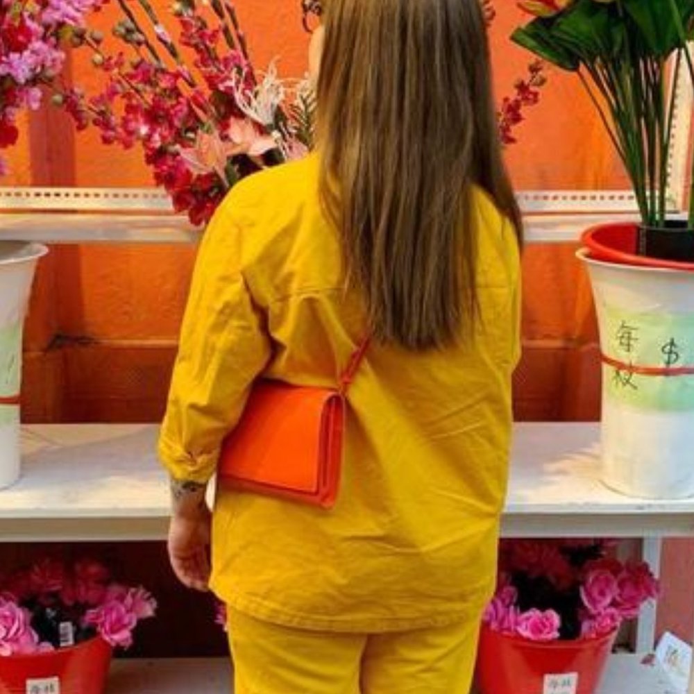 Baggu Crossbody Compact Purse Orange